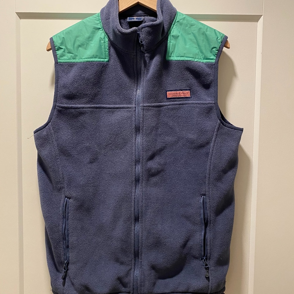 Men’s Vineyard Vines blue fleece vest Size Medium